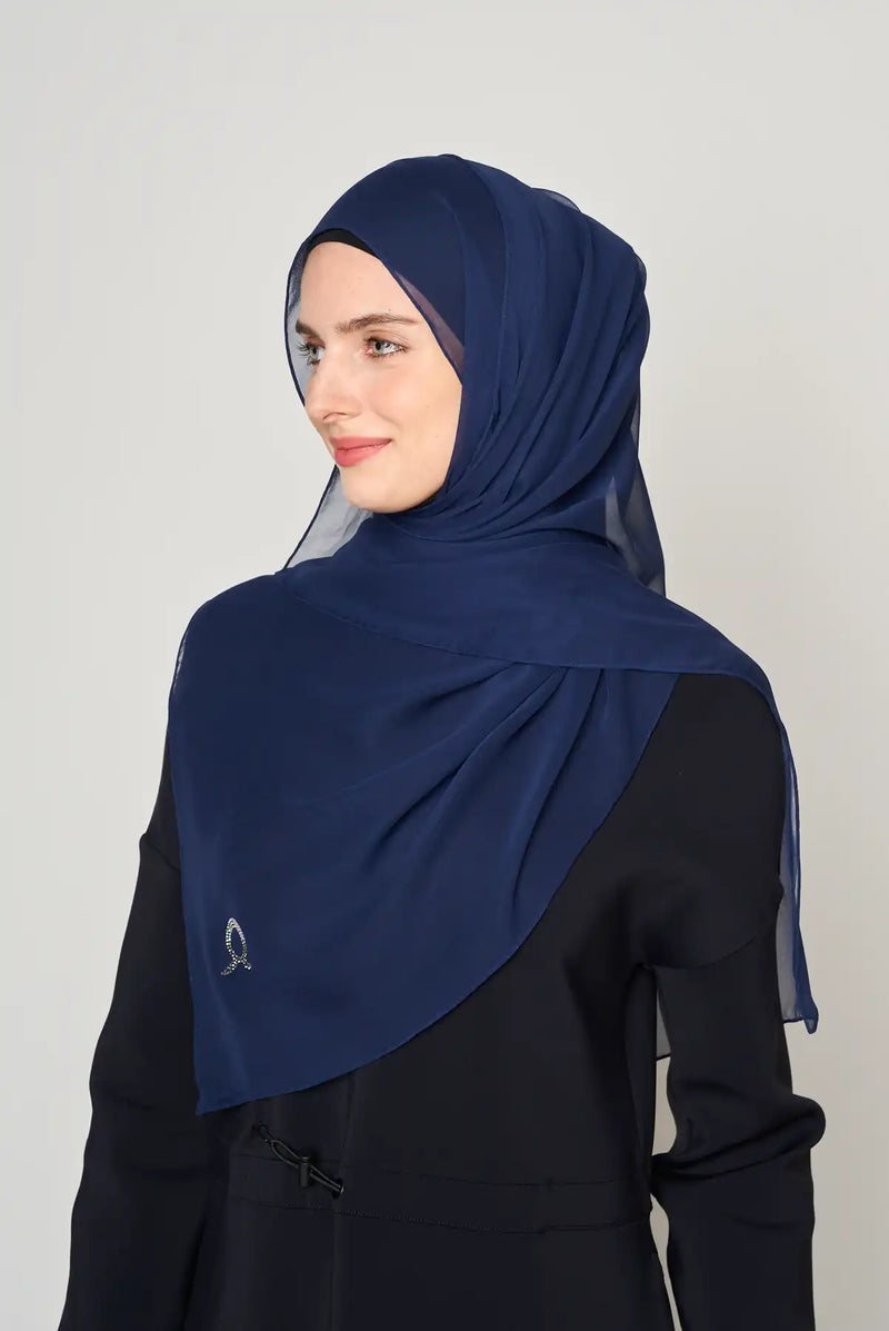 text -- crepe silk midnight navy