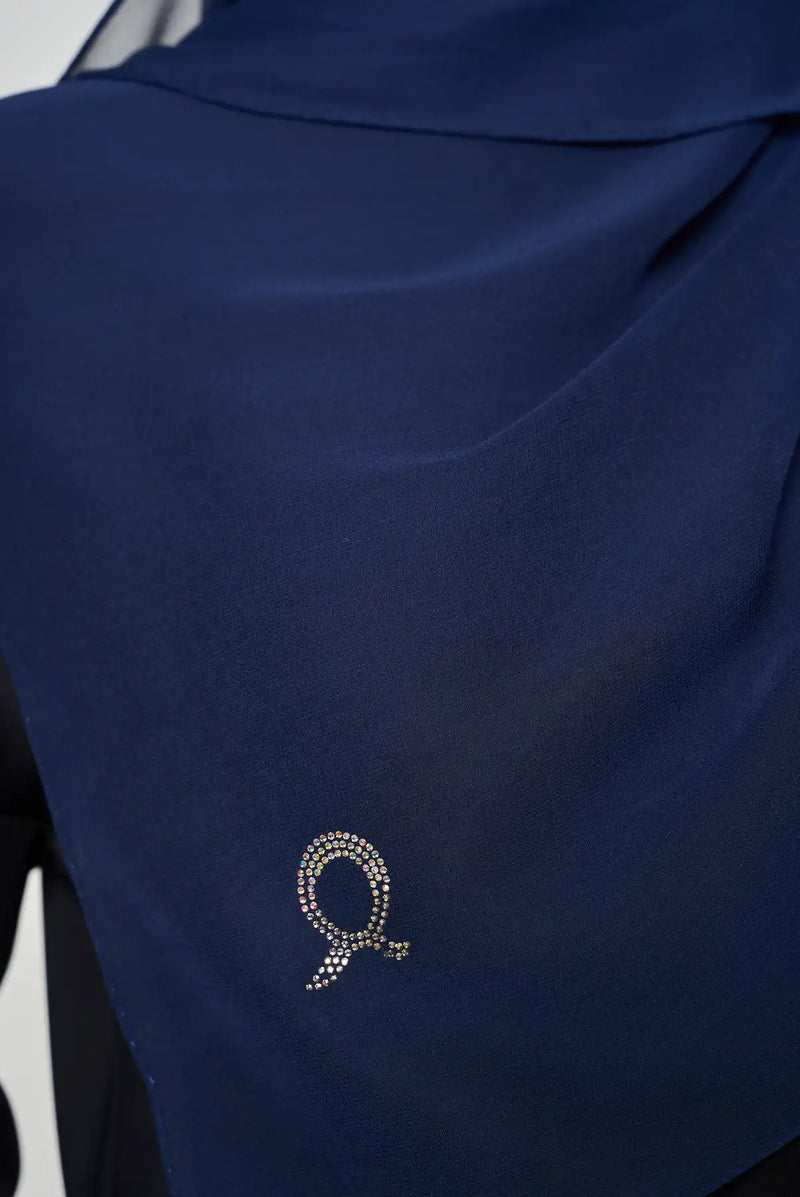 text -- crepe silk midnight navy