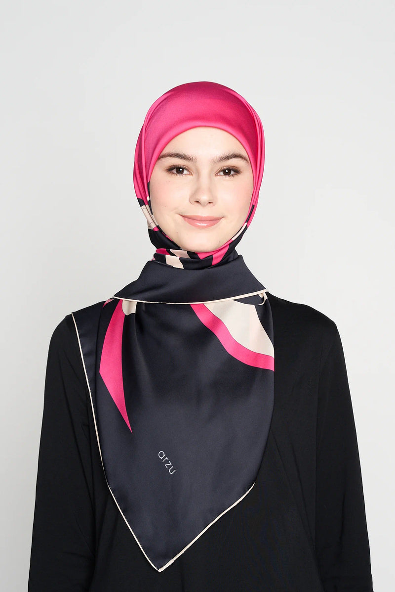 text -- ribbon deep rose pink 