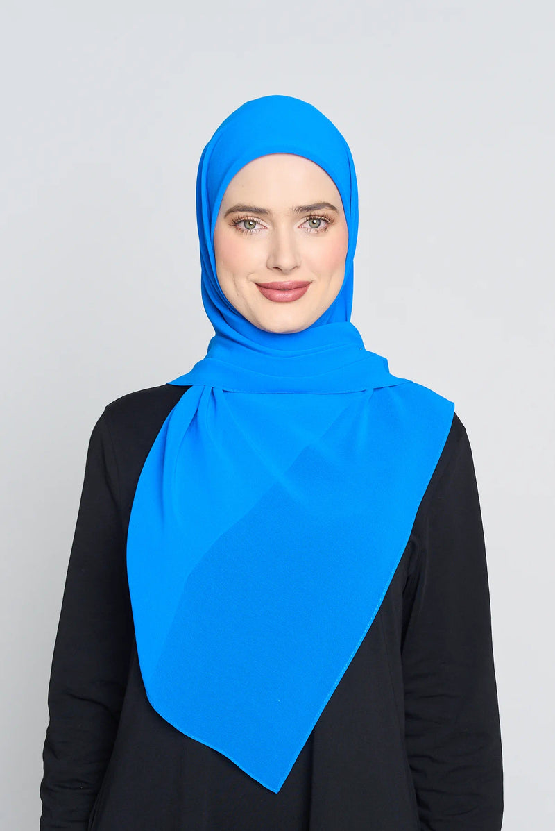 text -- georgette royal blue