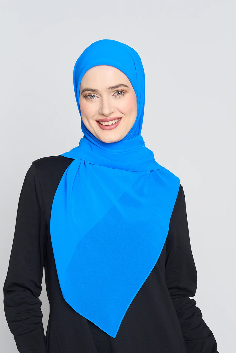 text -- georgette royal blue