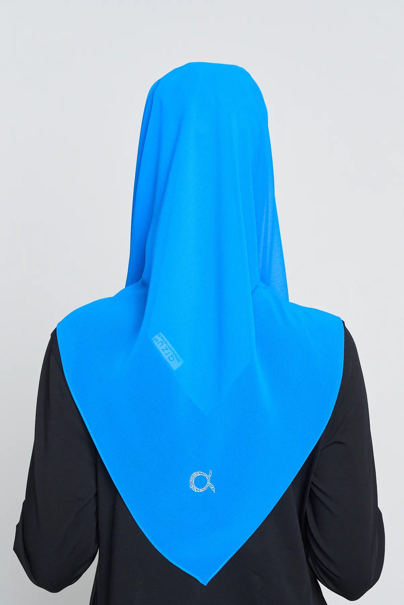 text -- georgette royal blue