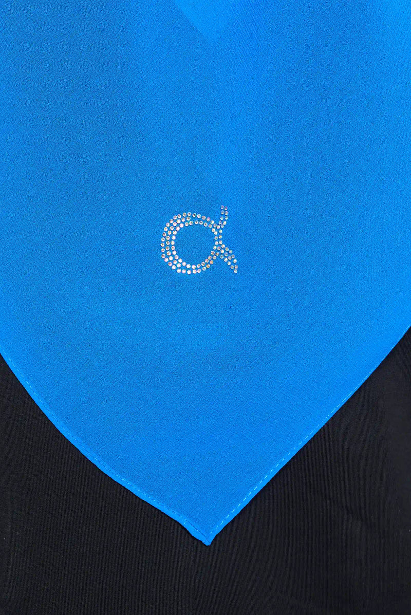 text -- georgette royal blue