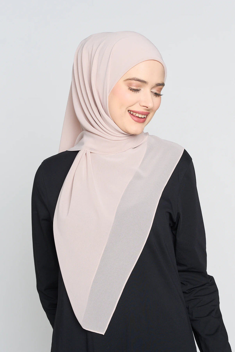 text -- georgette translucent pearl