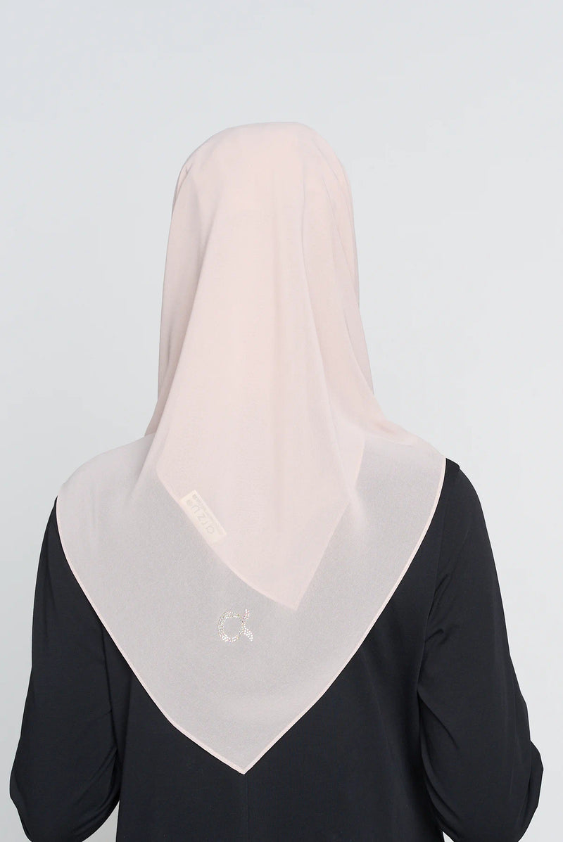 text -- georgette translucent pearl