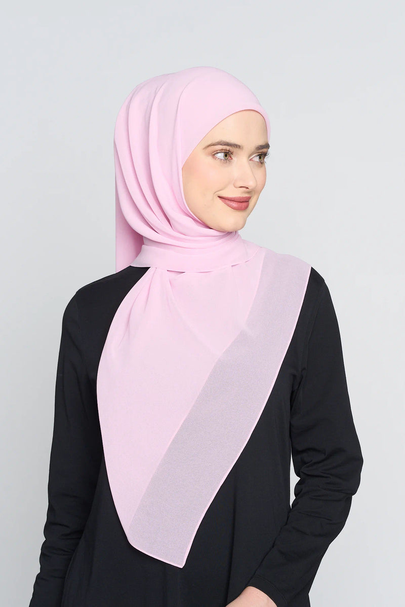 text -- georgette petal pink