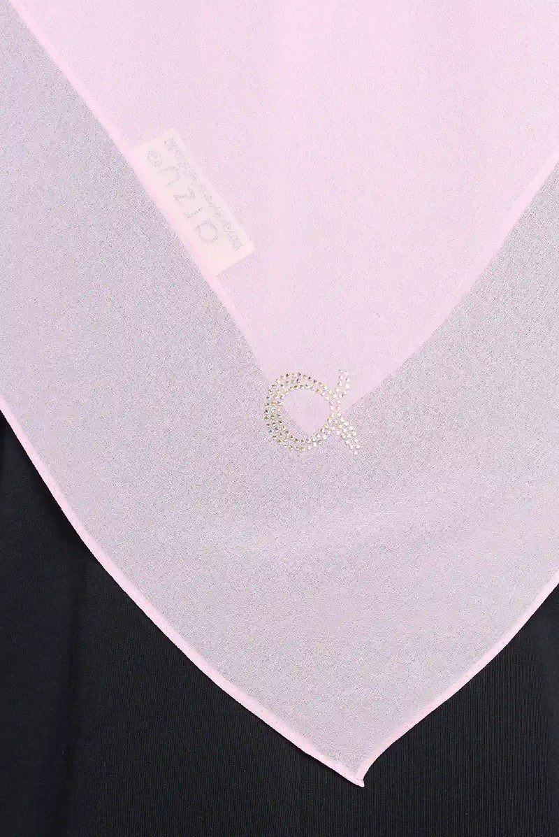 text -- georgette petal pink