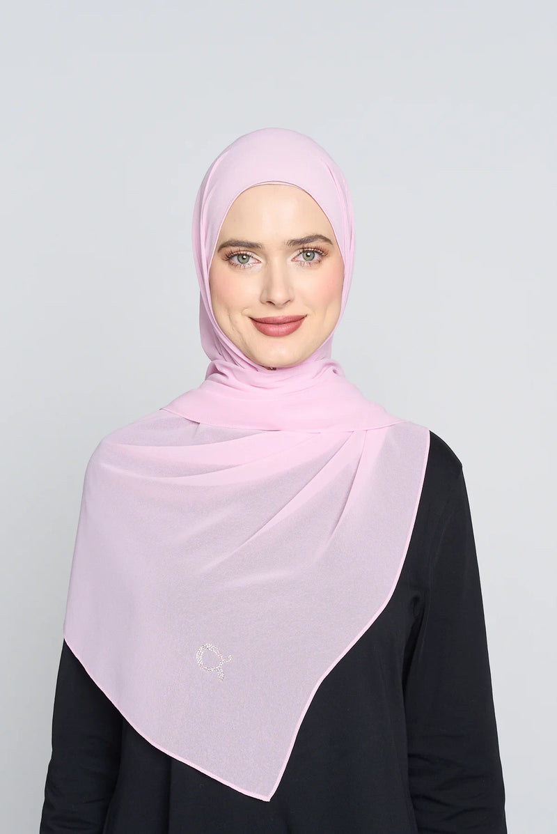 text -- georgette petal pink