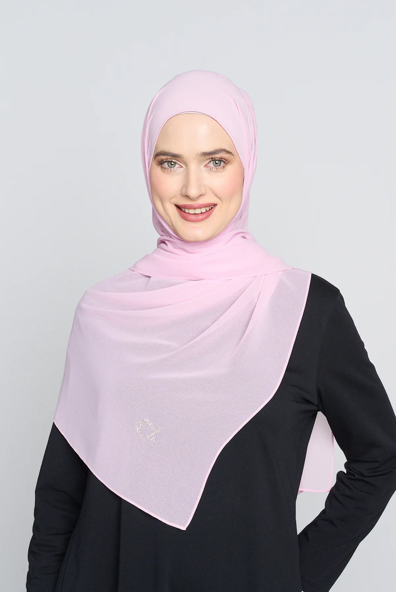 text -- georgette petal pink