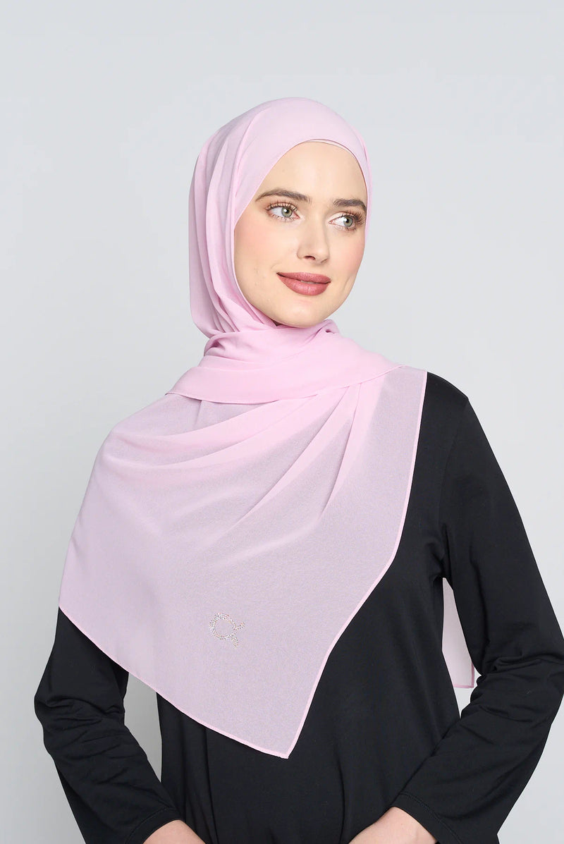 text -- georgette petal pink