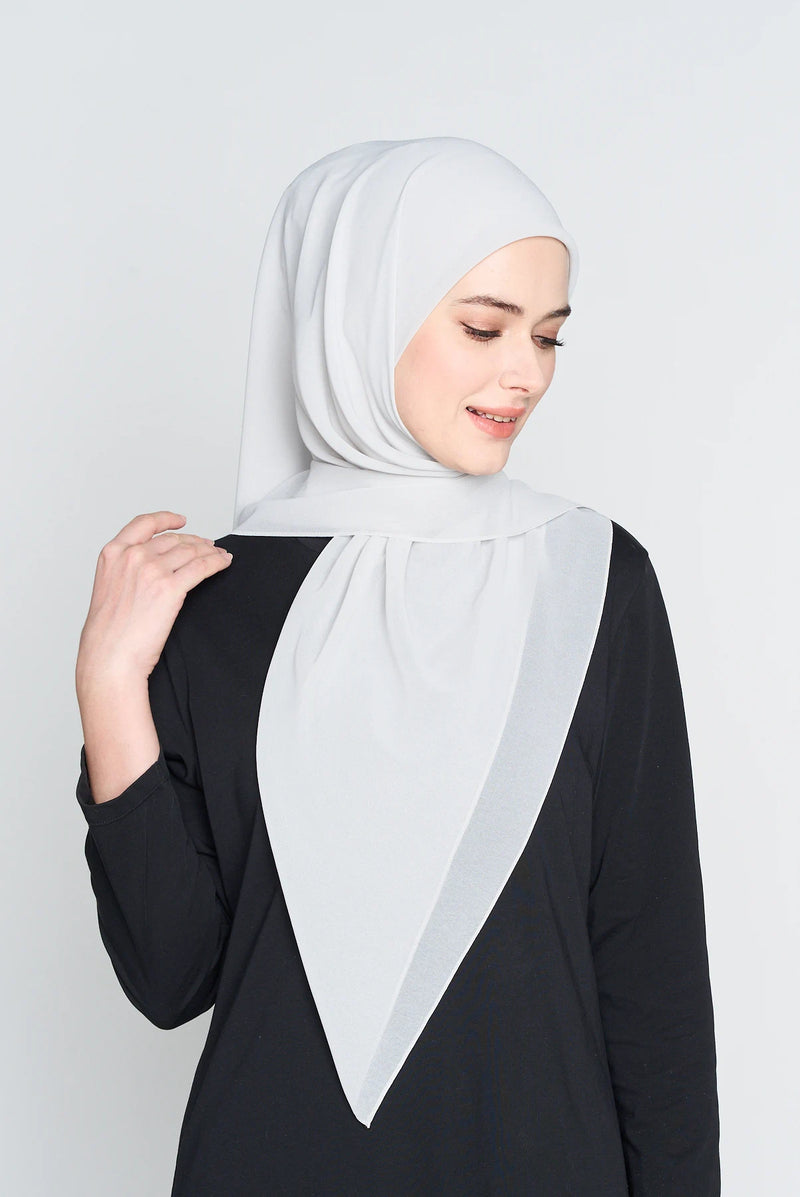 text -- georgette cool grey