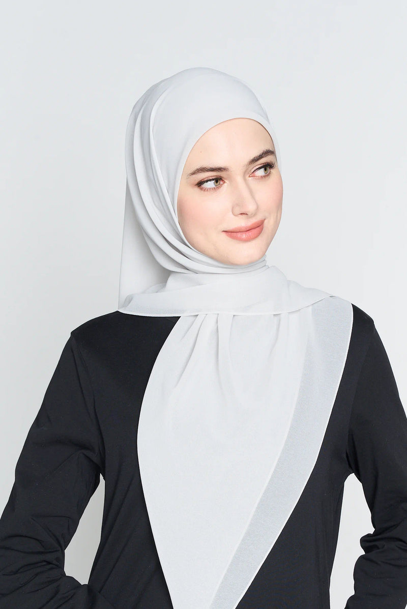 text -- georgette cool grey