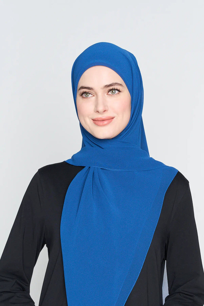 text -- georgette classic blue