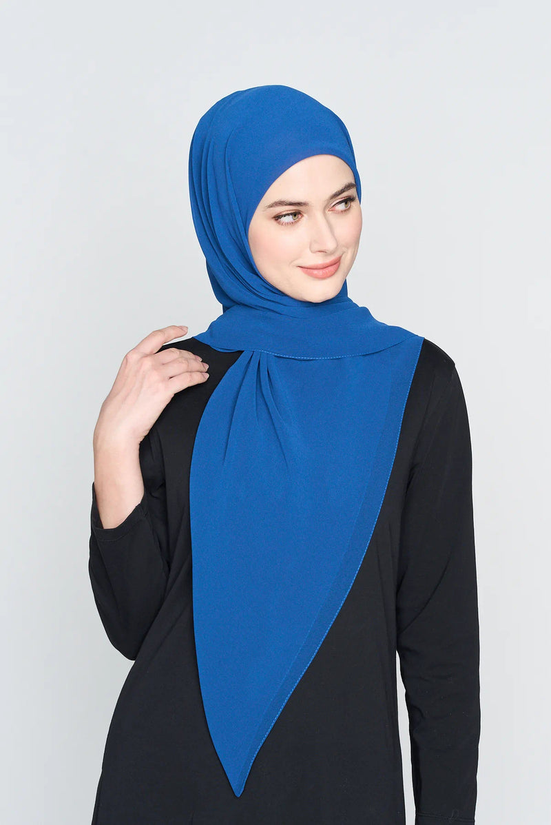 text -- georgette classic blue
