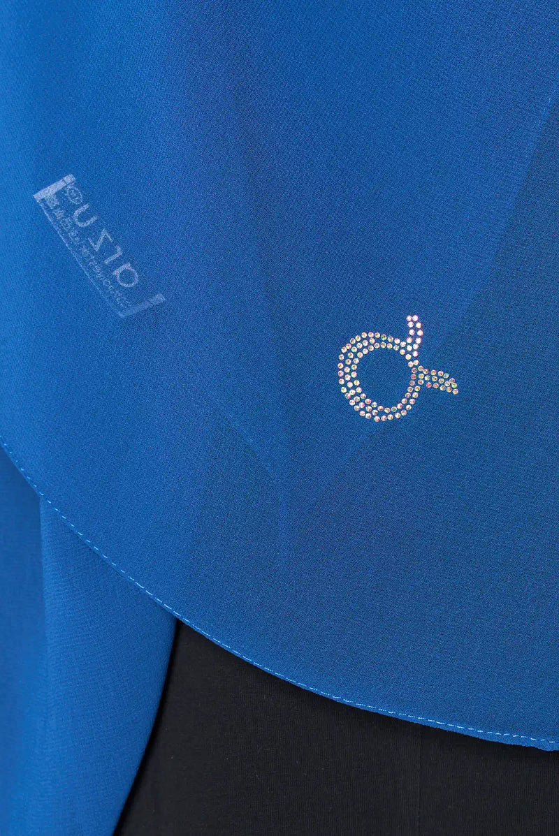 text -- georgette classic blue