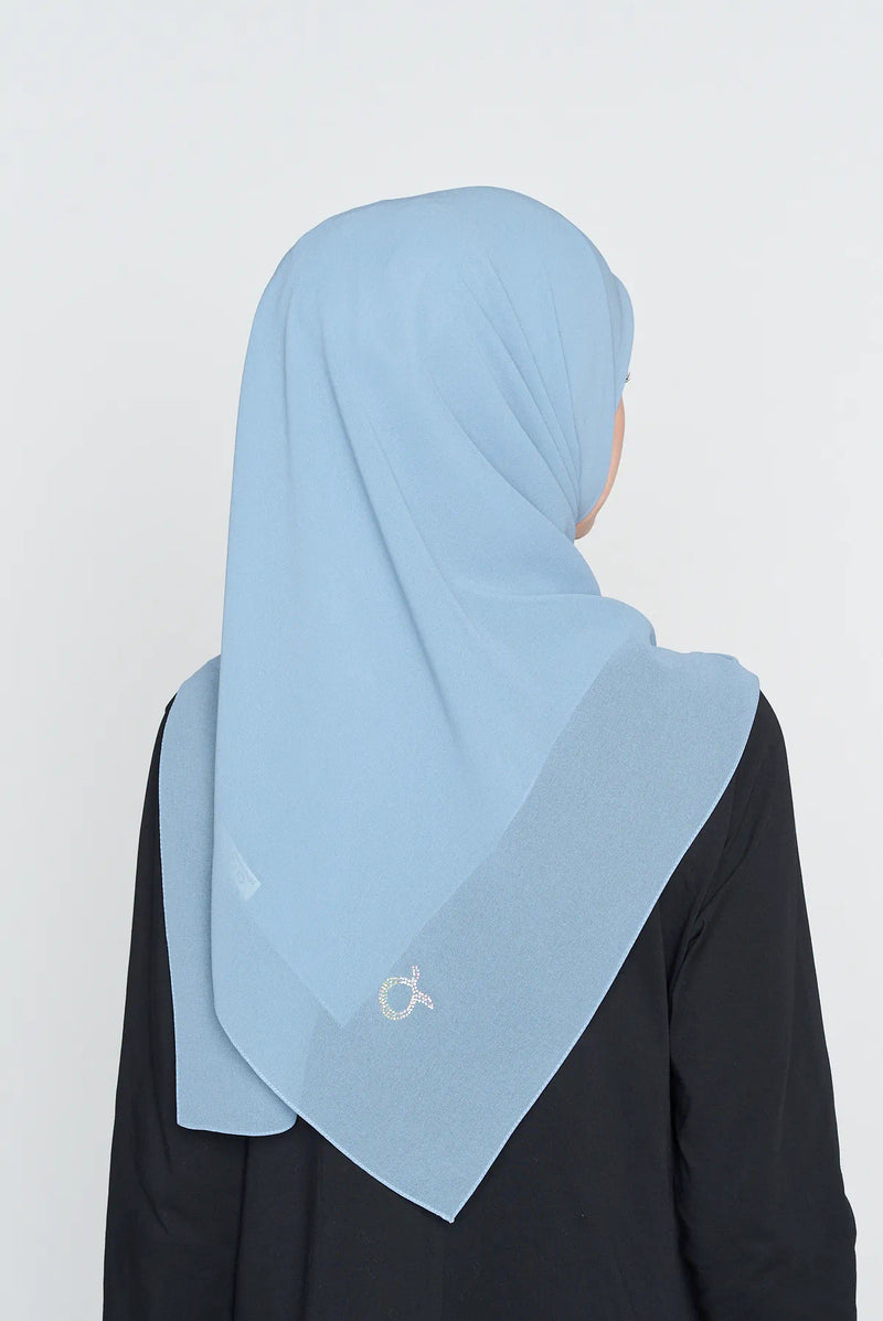 text -- georgette stone blue