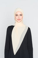text -- georgette champagne beige 