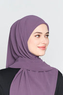 text -- georgette muted grape