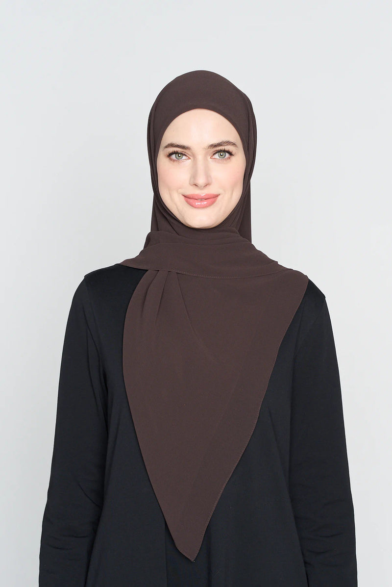 text  -- georgette dark cocoa