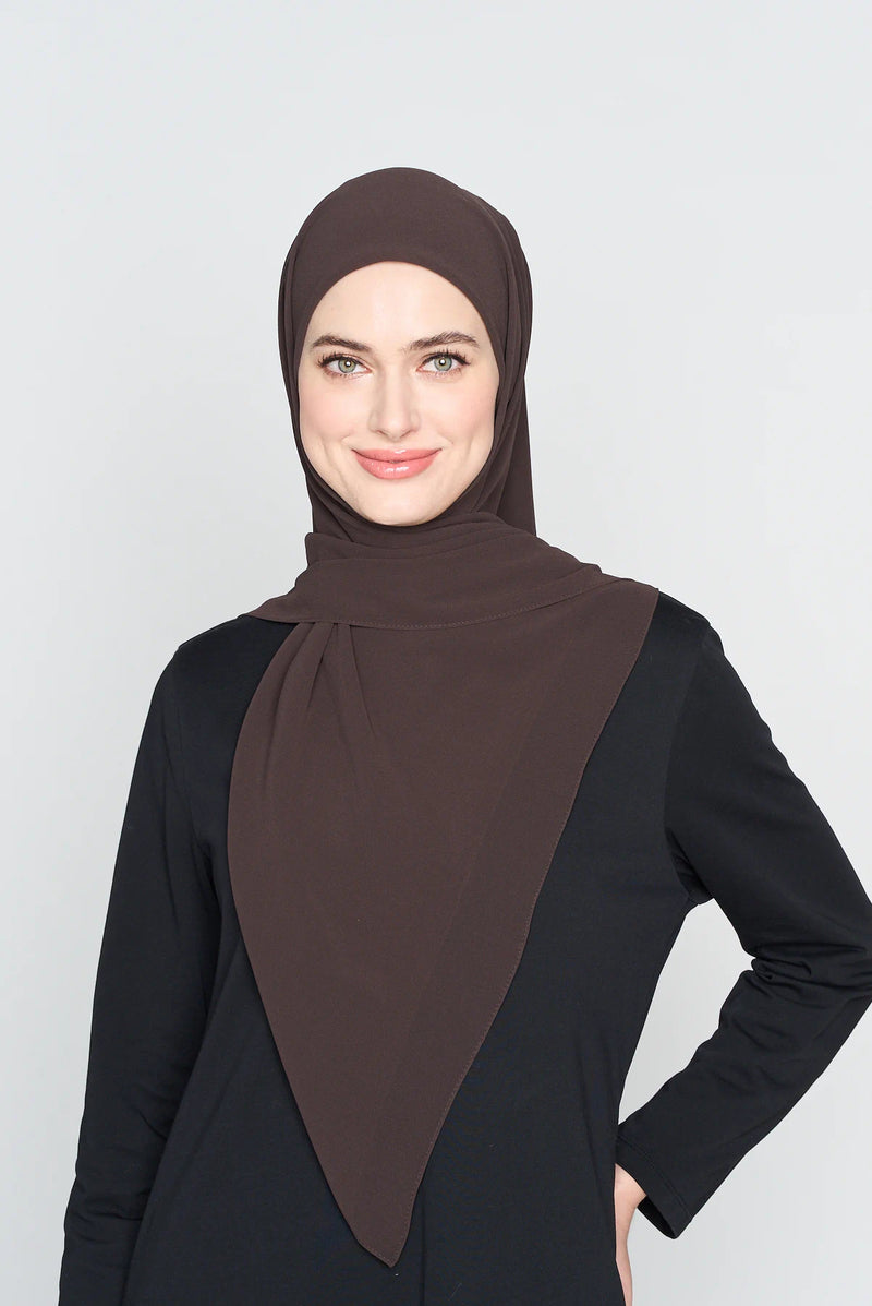 text  -- georgette dark cocoa