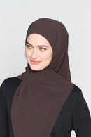 text  -- georgette dark cocoa