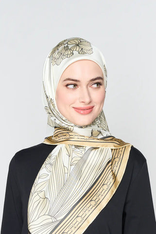text -- elegant garden golden beige