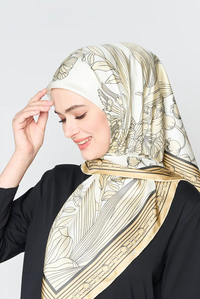 text -- elegant garden golden beige