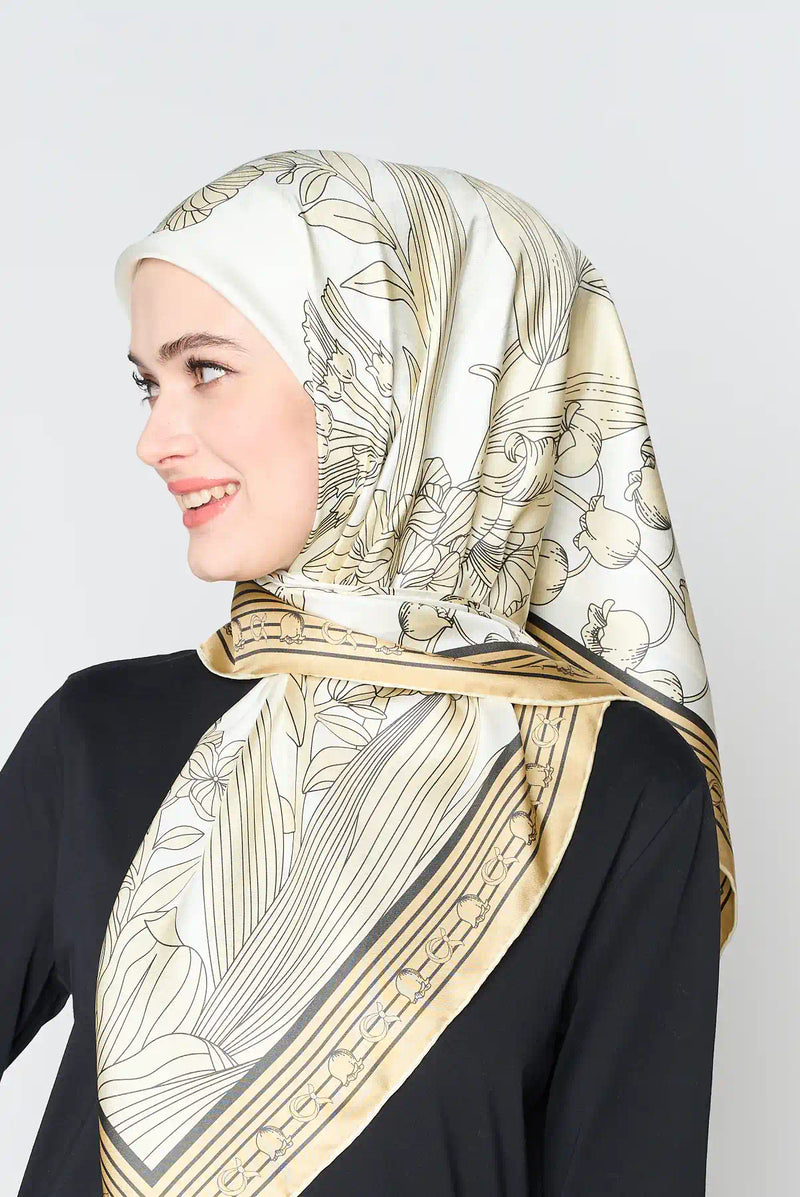 text -- elegant garden golden beige