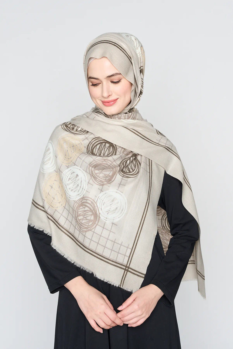 text -- soft circles taupe
