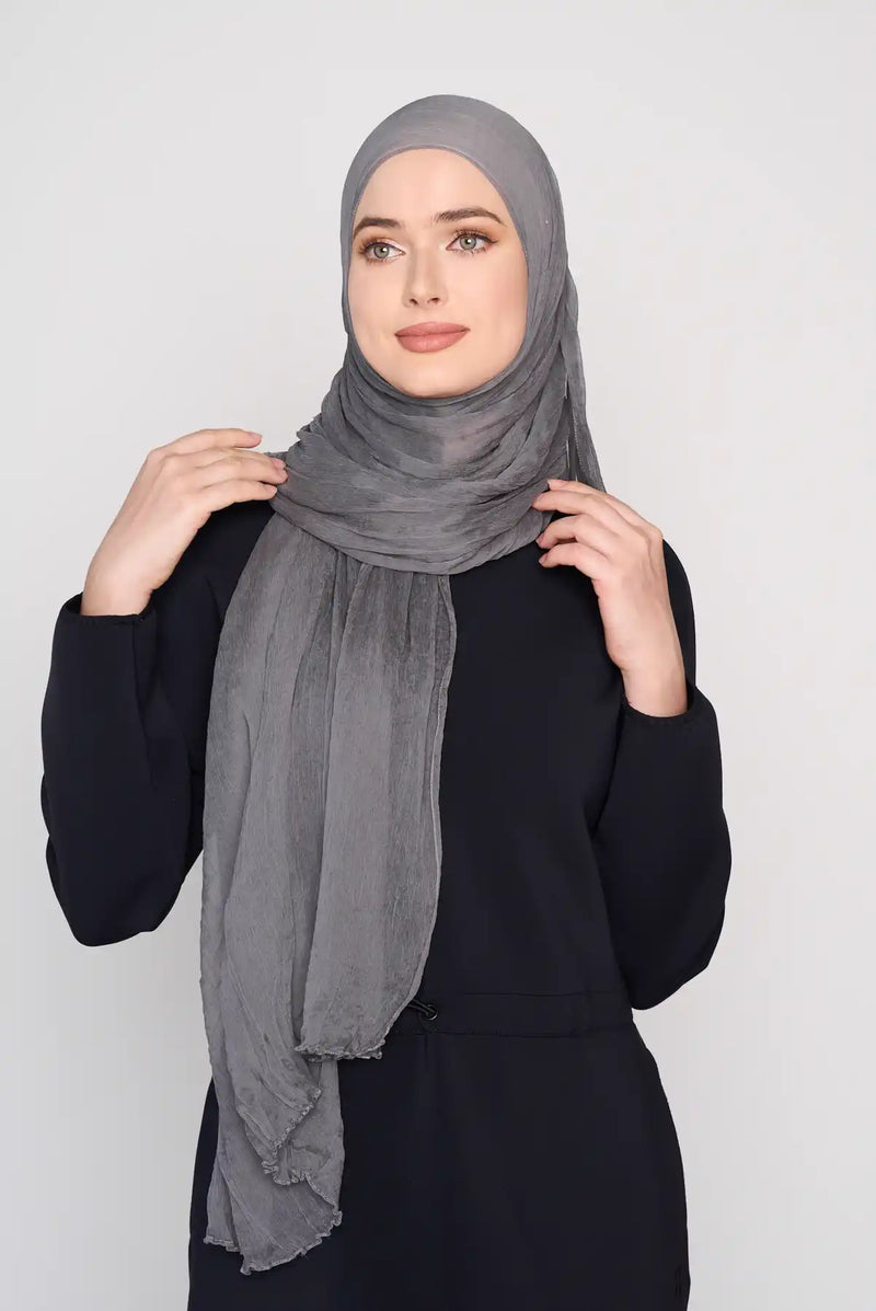 text -- chiffon silk grey