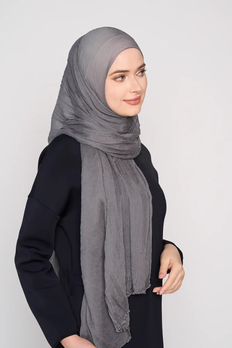text -- chiffon silk grey