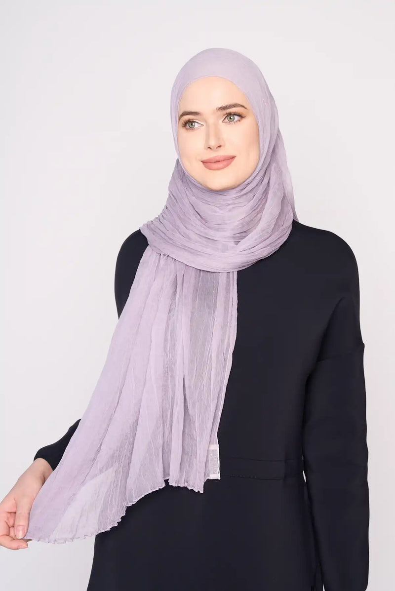 text -- chiffon silk dusky lilac