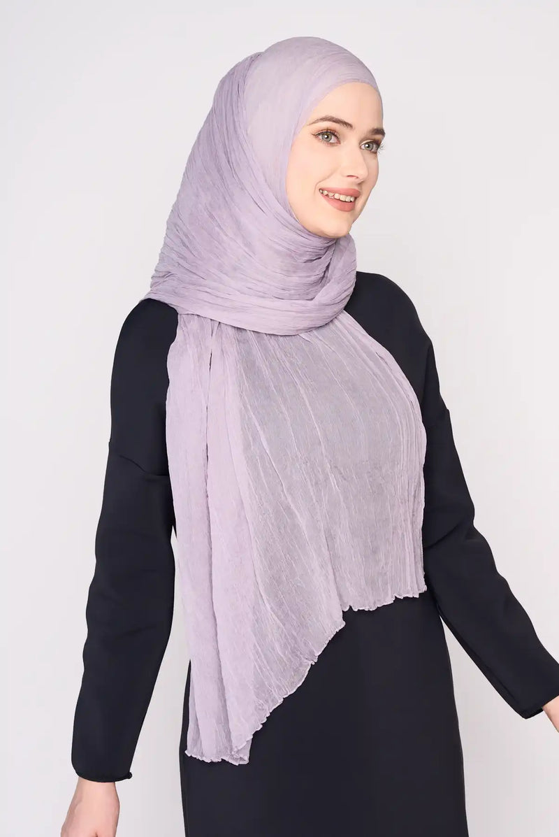 text -- chiffon silk dusky lilac