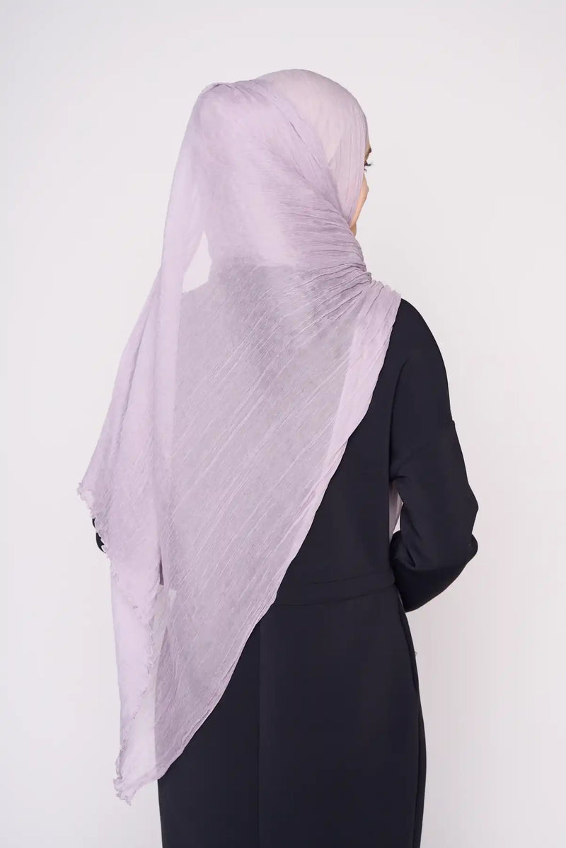 text -- chiffon silk dusky lilac