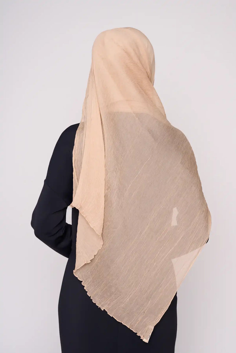 text -- chiffon silk sand