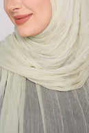 text -- chiffon silk van cleef green