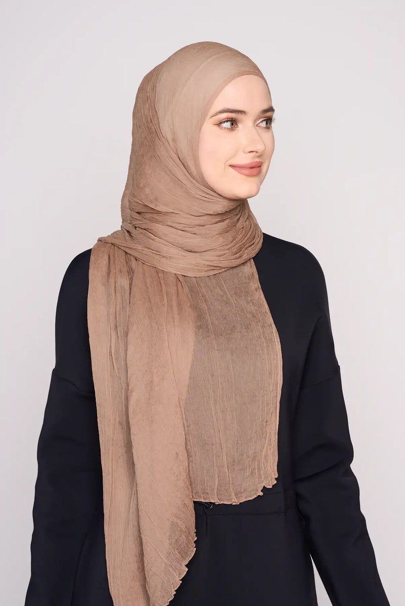 text -- chiffon silk beige taupe