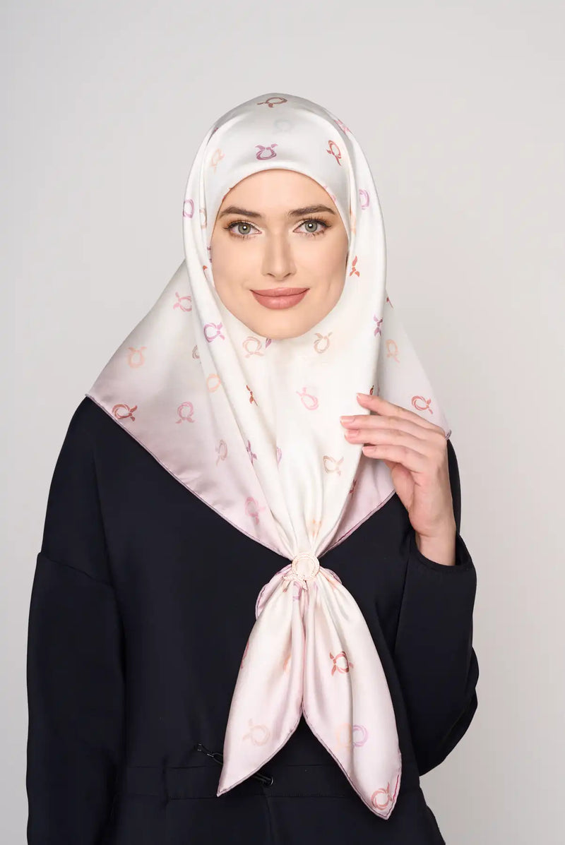 text -- reversible pink and cream