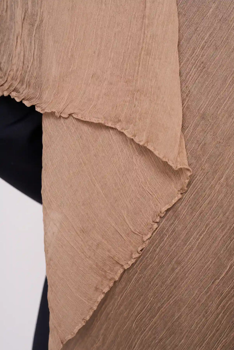 text -- chiffon silk beige taupe