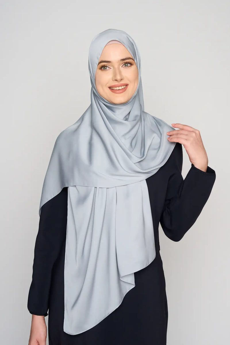plaintastic mute satin scarf No-Silk Silk™ Italian stitch hem