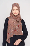 text -- paisley nude brown