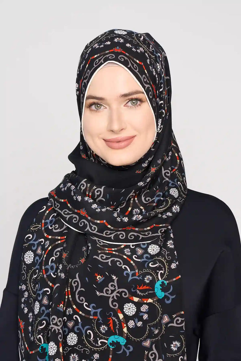text -- paisley sophisticated black