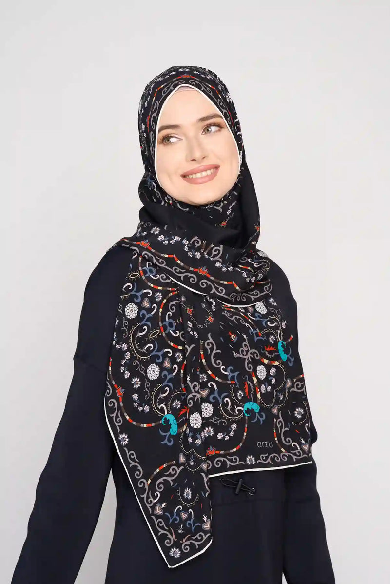 text -- paisley sophisticated black