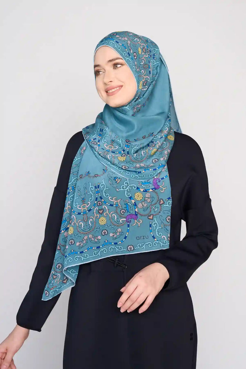 text -- paisley calm teal