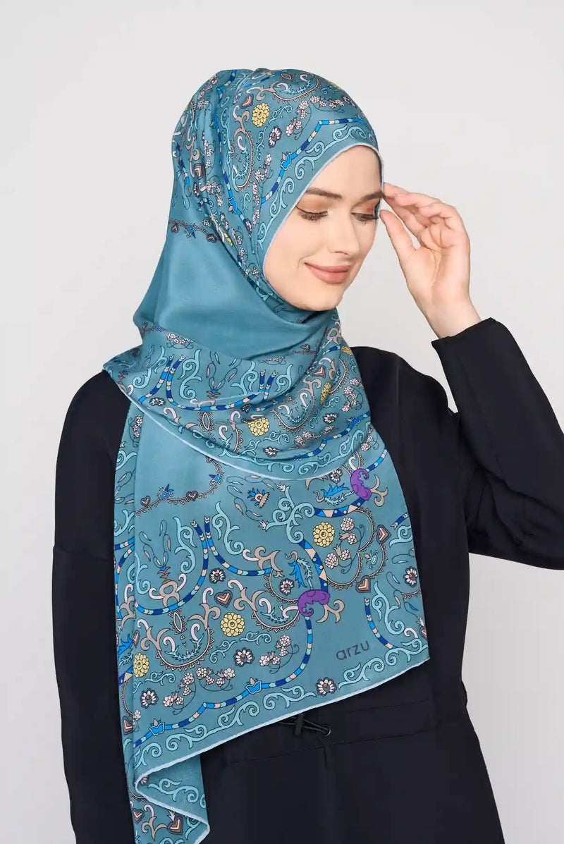 text -- paisley calm teal