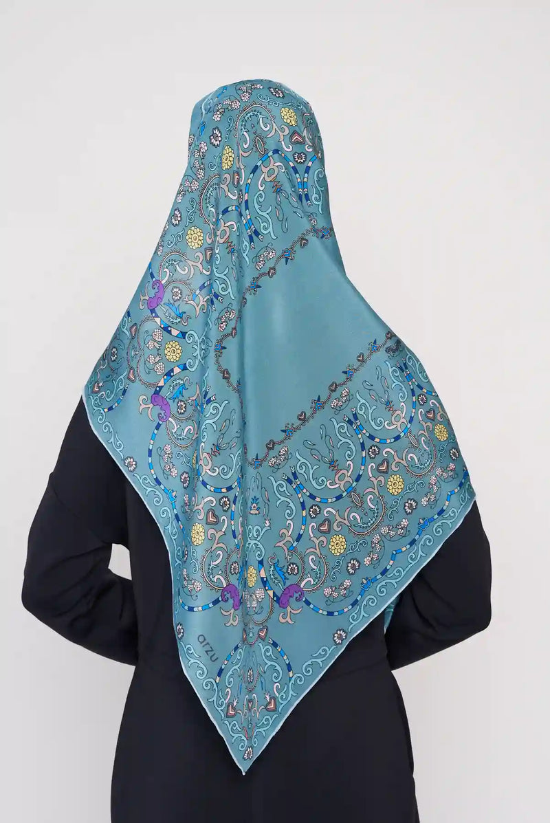 text -- paisley calm teal