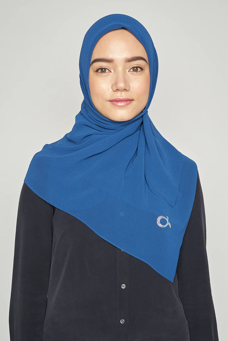 text -- georgette classic blue