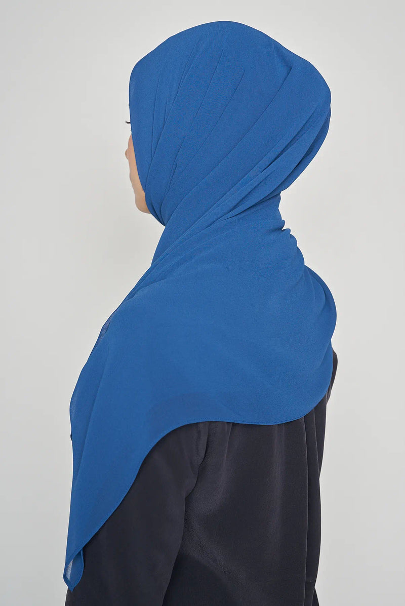 text -- georgette classic blue