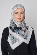 text -- modern floral white