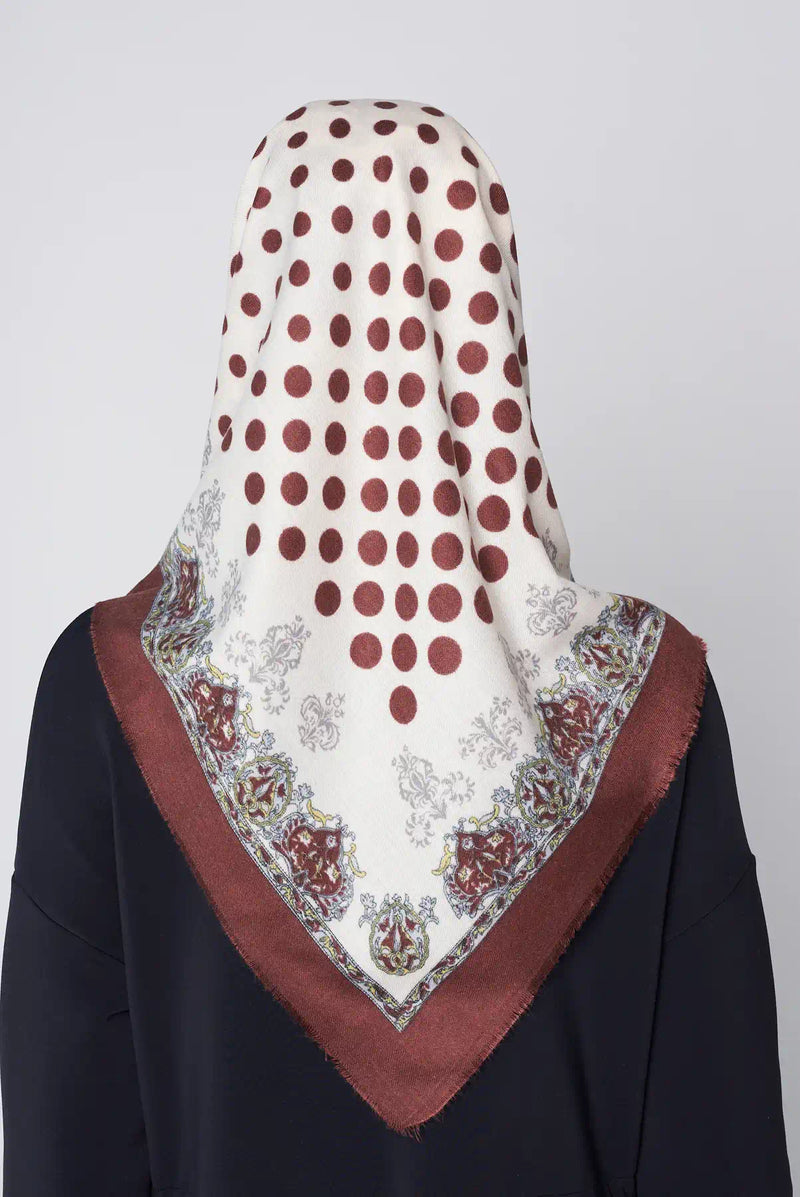 text -- majestic polka maroon